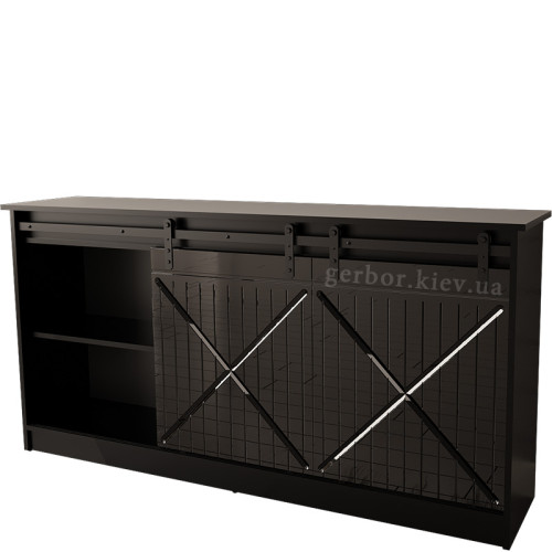 Фото комоду GRANERO CAMA MEBLE чорний / чорний глянець – наповнення