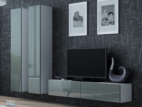 Фото комплекта мебели для гостиной VIGO 9 CAMA MEBLE белый / серый глянец