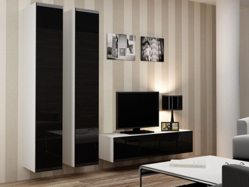 Фото комплекта мебели для гостиной VIGO 9 CAMA MEBLE белый / черный глянец