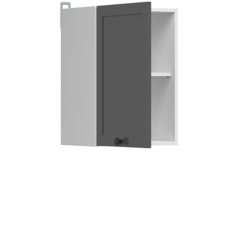 Фото навісної шафи JUNONA LINE G1D/40/57LP BRW графіт з відкриванням вліво – наповнення