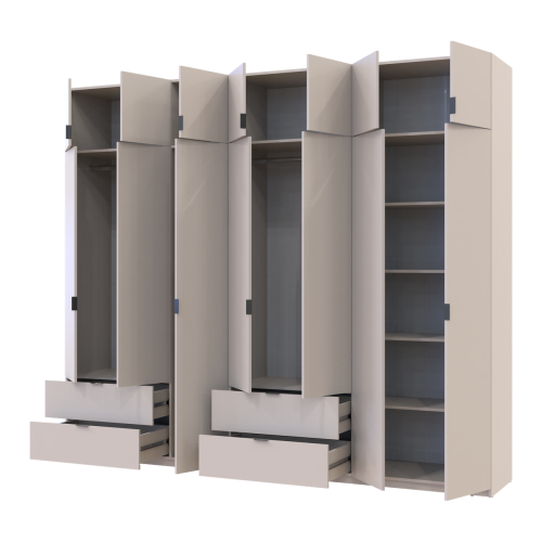 ЛУКАС Шафа з антресоллю 3+4 ДСП ДОРОС (DOROS) 280х50х240