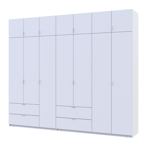 Фото шафи з антресоллю 3+4 ДСП 280 см Лукас ДОРОС (DOROS) білий