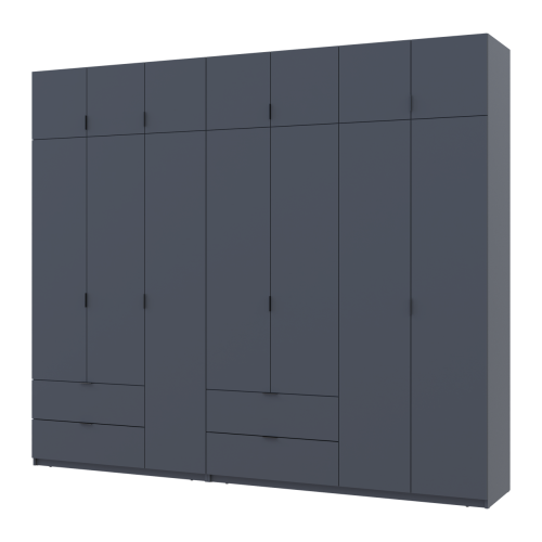 Фото шафи з антресоллю 3+4 ДСП 280 см Лукас ДОРОС (DOROS) графiт