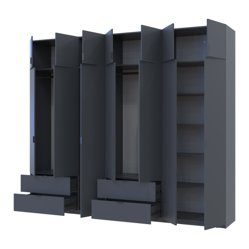 ЛУКАС Шафа з антресоллю 3+4 ДСП ДОРОС (DOROS) 280х50х240