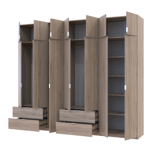 ЛУКАС Шафа з антресоллю 3+4 ДСП ДОРОС (DOROS) 280х50х240