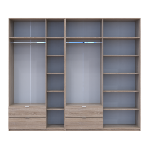 ЛУКАС Шафа з антресоллю 3+4 ДСП ДОРОС (DOROS) 280х50х240