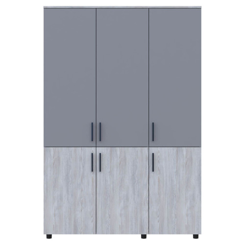 Фото шафи ТОРН 3 ДСП полиці ДОРОС (DOROS) сосна натті / сірий – вигляд спереду