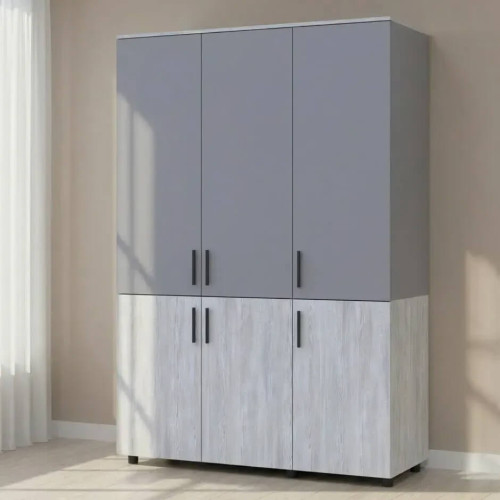 Фото шафи ТОРН 3 ДСП полиці ДОРОС (DOROS) сосна натті / сірий в інтер'єрі