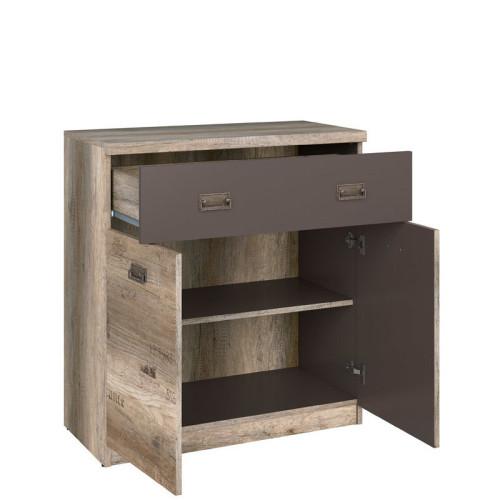 Фото тумбы MALCOLM KOM2D1S BRW - наполнение