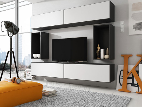 Фото комплекта мебели для гостиной ROCO 1 CAMA MEBLE черный / белый