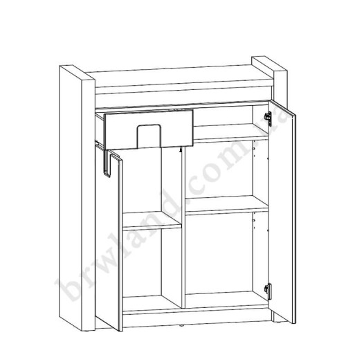 Фото тумбы ALAMEDA KOM2D1S BRW – наполнение