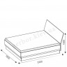 Фото кровати с подъемным механизмом YORK Y18/140 SP BOGFRAN – схема с размерами