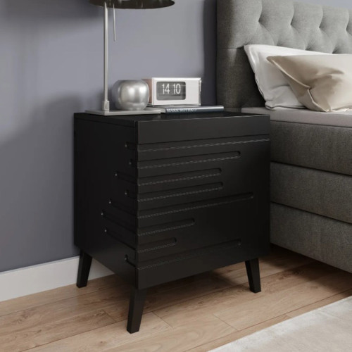 Фото комплекта из двух тумбочек NOVA CAMA MEBLE черный – тумба в интерьере