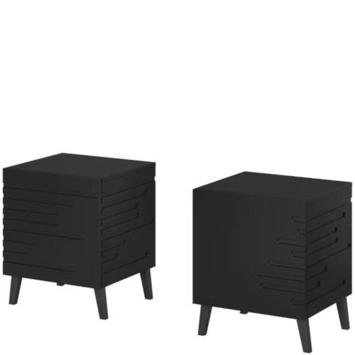 Фото комплекта из двух тумбочек NOVA CAMA MEBLE черный