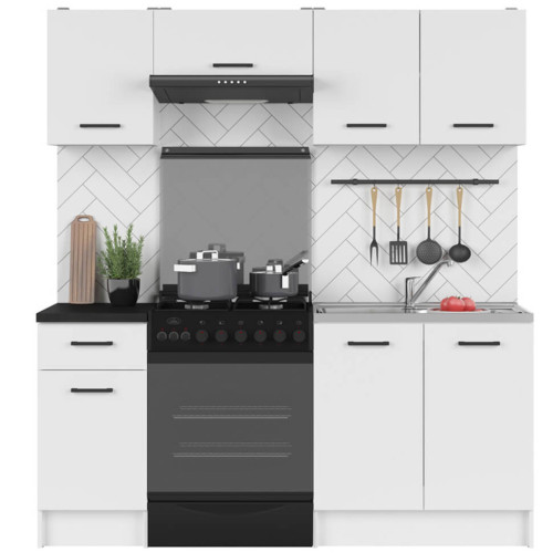 Фото комплекту меблів для кухні SARA LINE 180 BRW в інтер'єрі