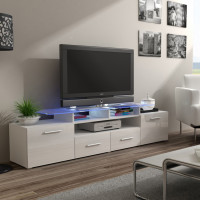EVORA CAMA MEBLE Тумба ТВ белый / белый глянец EVORA CAMA MEBLE Тумба ТВ белый / белый глянец