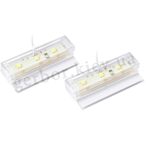 Фото низької вітрини S-LINE SL04 LIVEO BOGFRAN – комплект підсвітки для скляної полиці