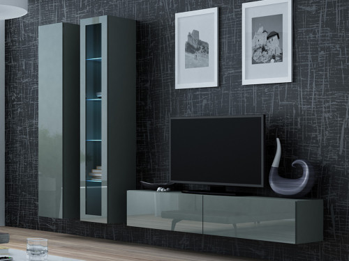 VIGO CAMA MEBLE Комплект 10 серый / серый глянец