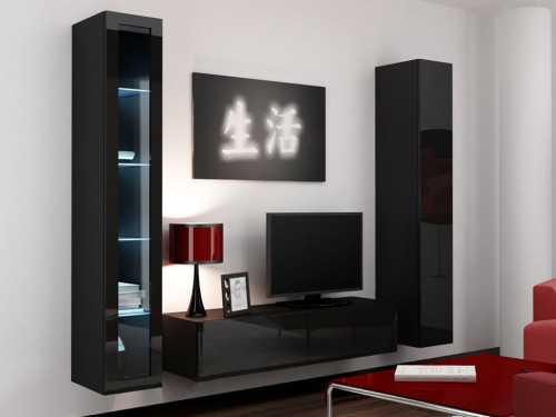 VIGO CAMA MEBLE Комплект 10 черный / черный глянец