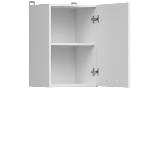 Фото навісної шафи JUNONA LINE G1D/50/57LP BRW крейдяний глянець з відкриванням вправо – наповнення