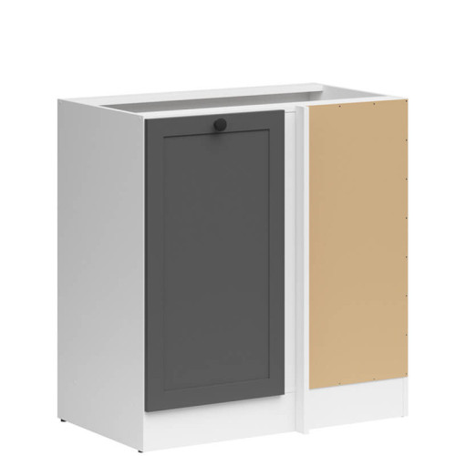 Фото правої кутової тумби JUNONA LINE DNW/100/82P BBL BRW графіт – вигляд збоку