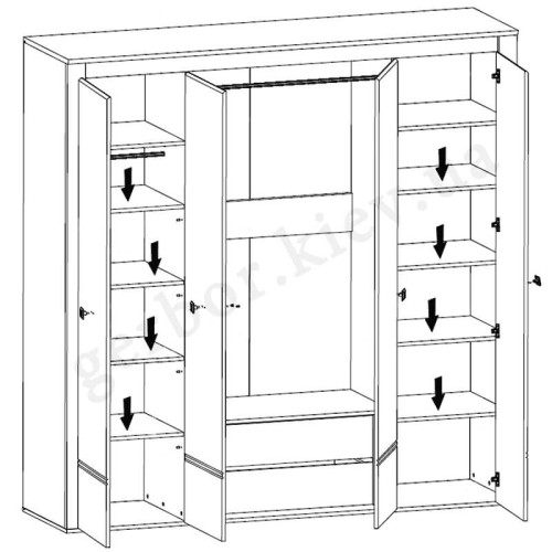 Фото шафи СЕЛЕНА SZF4D2S Гербор – схема наповнення