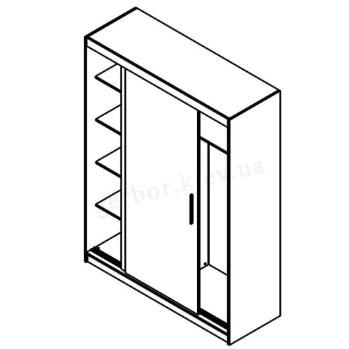 Фото шафи-купе 160 САРА Гербор – схема наповнення