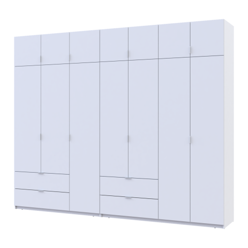 Фото шафи з антресоллю 3+4 ДСП 295 см Лукас ДОРОС (DOROS) білий