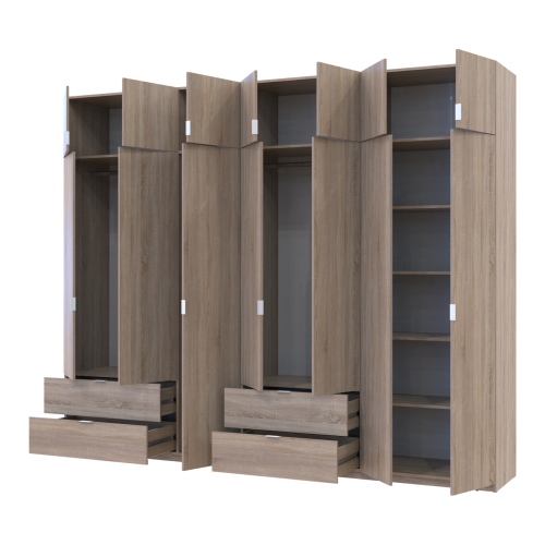 ЛУКАС Шафа з антресоллю 3+4 ДСП ДОРОС (DOROS) 295х50х240