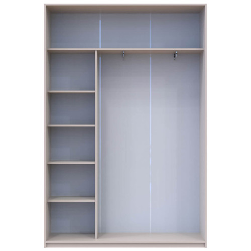 СІТІ ЛАЙТ Шафа-купе 1 ДСП / 1 Дзеркало ДОРОС (DOROS) 150x45x225