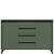 Фото комода ЛАУНДЖ KOM2D4S БРВ (ВМК) зелений димчастий / чорний