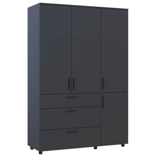 Фото шафи ТОРН 3 ДСП/3Ш штанга ДОРОС (DOROS) антрацит – вигляд збоку