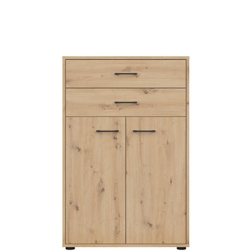 Фото тумбы SPACE OFFICE REG2D2S/120 BRW – вид спереди