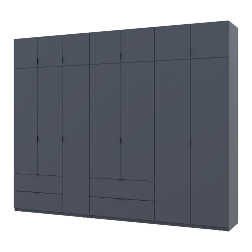 Фото шафи з антресоллю 3+4 ДСП 300 см Лукас ДОРОС (DOROS) графiт