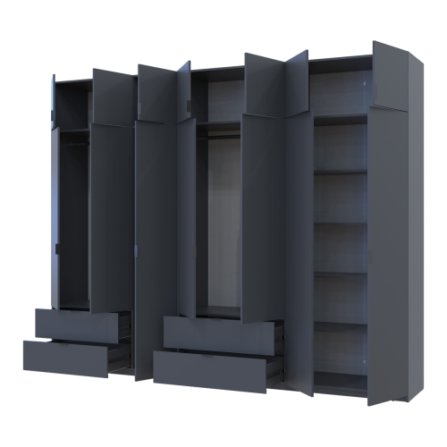 ЛУКАС Шафа з антресоллю 3+4 ДСП ДОРОС (DOROS) 300х50х240