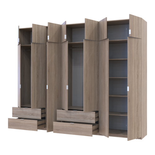 ЛУКАС Шафа з антресоллю 3+4 ДСП ДОРОС (DOROS) 300х50х240