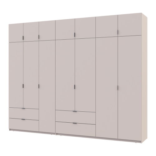 Фото шафи з антресоллю 3+4 ДСП 300 см Лукас ДОРОС (DOROS) кашемір