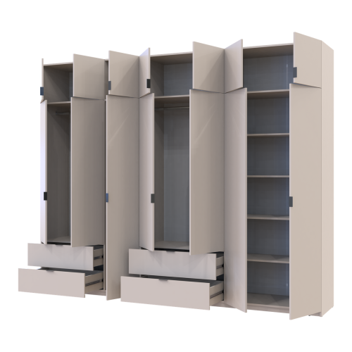 ЛУКАС Шафа з антресоллю 3+4 ДСП ДОРОС (DOROS) 300х50х240