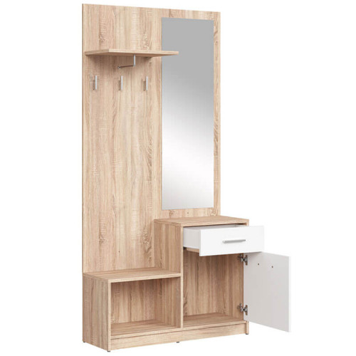 Фото прихожей NEPO PLUS PPK BRW  дуб сонома / белый – наполнение