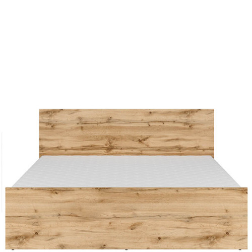 Фото кровати NUIS LOZ/160 BRW с матрасом – вид спереди