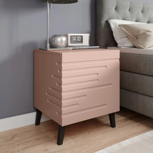 Фото комплекта из двух тумбочек NOVA CAMA MEBLE розовый – тумба в интерьере