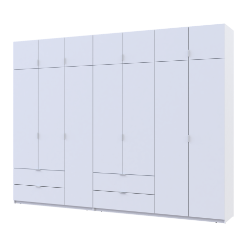 Фото шафи з антресоллю 3+4 ДСП 315 см Лукас ДОРОС (DOROS) білий