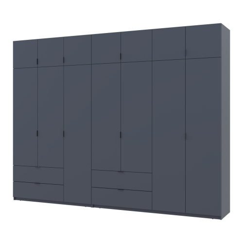 Фото шафи з антресоллю 3+4 ДСП 315 см Лукас ДОРОС (DOROS) графiт