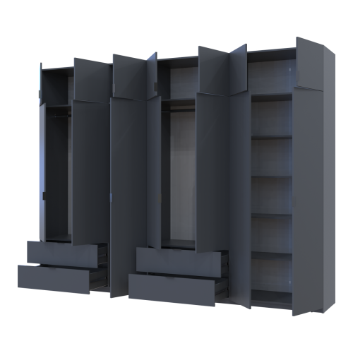 ЛУКАС Шафа з антресоллю 3+4 ДСП ДОРОС (DOROS) 315х50х240