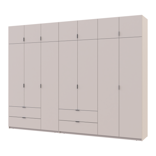 Фото шафи з антресоллю 3+4 ДСП 315 см Лукас ДОРОС (DOROS) кашемір