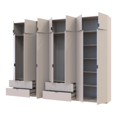 ЛУКАС Шафа з антресоллю 3+4 ДСП ДОРОС (DOROS) 315х50х240