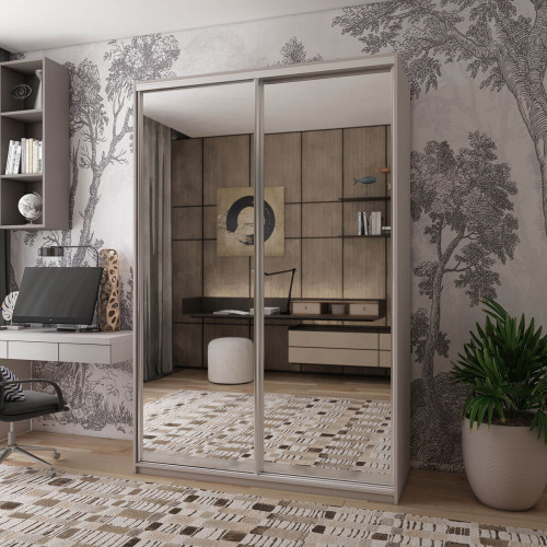 СІТІ ЛАЙТ Шафа-купе 2 Дзеркала ДОРОС (DOROS) 150x45x225