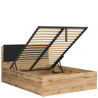 TETRIX Кровать с мягким изголовьем и подъемным механизмом LOZ/140/B BRW TETRIX Кровать с мягким изголовьем и подъемным механизмом LOZ/140/B BRW