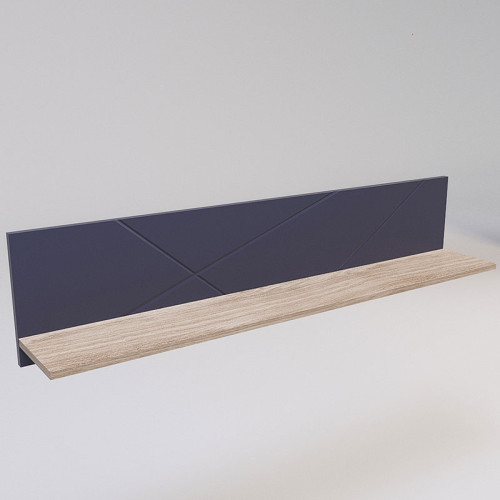 Фото полки Х-СКАУТ Х-14 Санти дуб каменный / графит - вид спереди