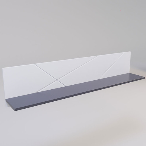 Фото полки Х-СКАУТ Х-14 Санти серый / белый - вид спереди